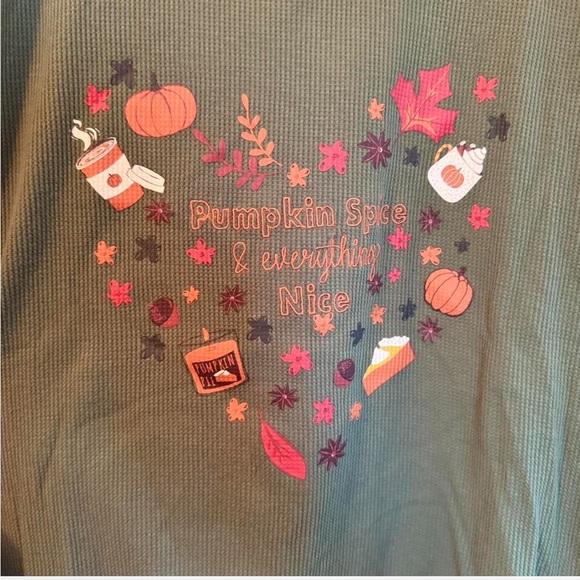 Feeling Festive Pumpkin Spice Fall Thermal Thermal Crewneck Top - Picture 4 of 8